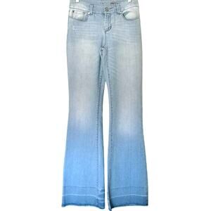 SEVEN 7 Jeans Lt. Blue Sexy Flare Distressed Raw Hem - 30